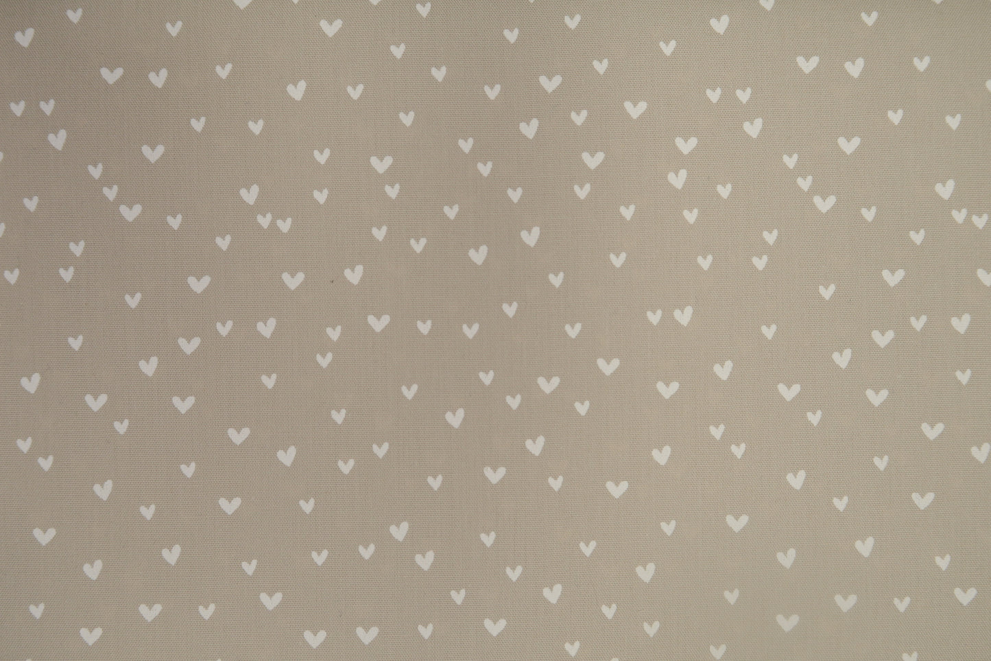 Katoen Poplin Print Mini Heart Khaki