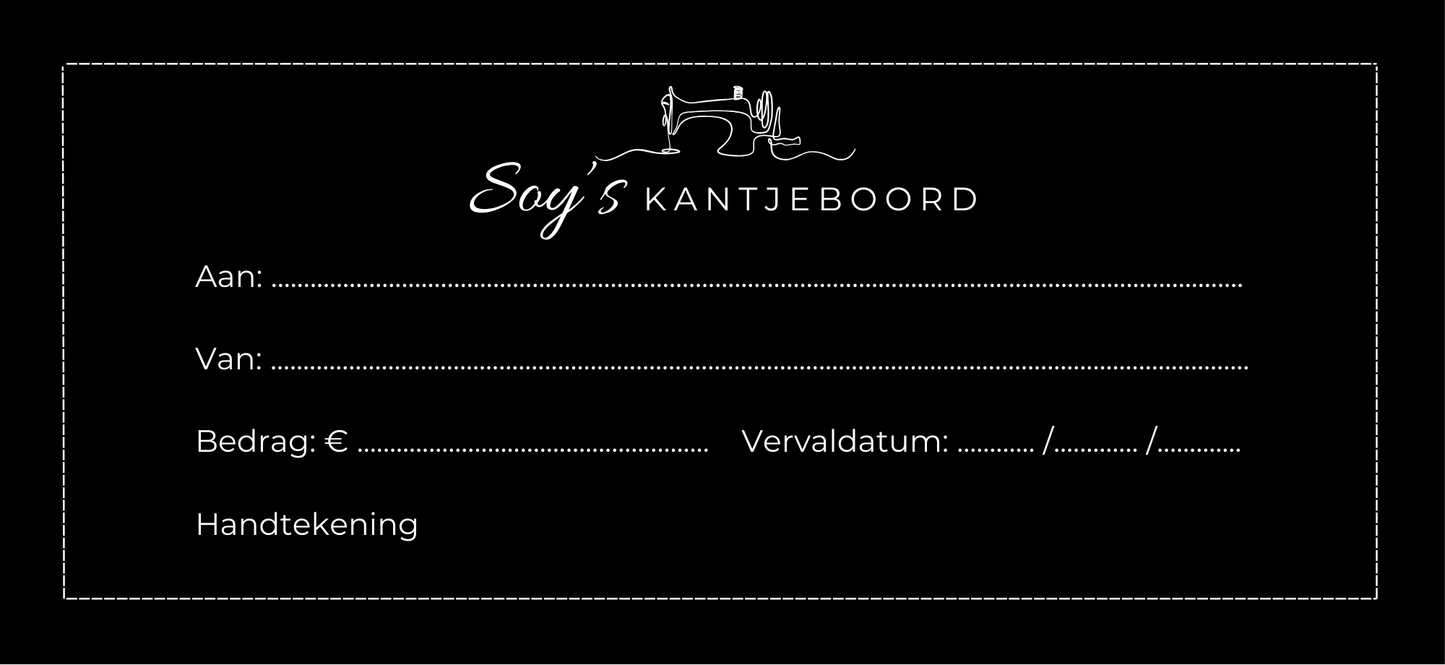 Soy's Kantjeboord Cadeaubon