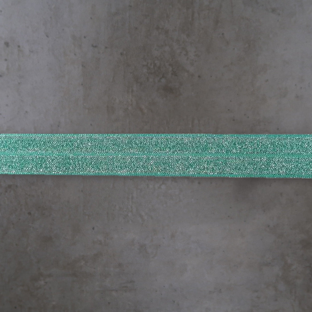 Elastisch Omvouw Glitter Turquoise Soys Kantjeboord