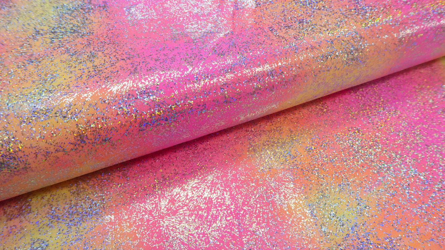 Glitter Lycra Duo Roze Oranje Soys Kantjeboord