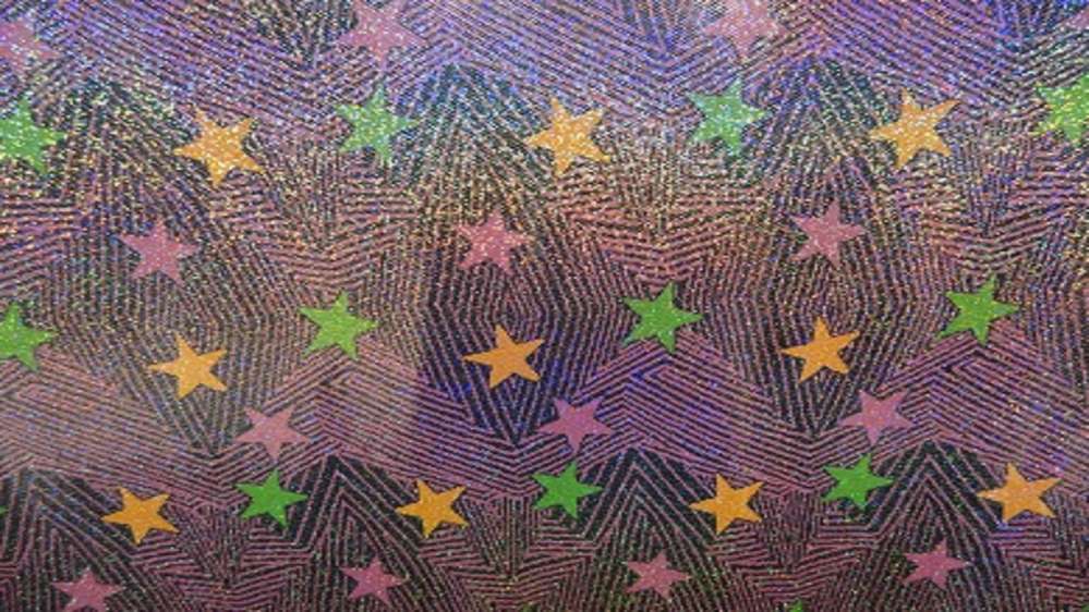 Glitter Lycra Roze Sterren Multi Soys Kantjeboord