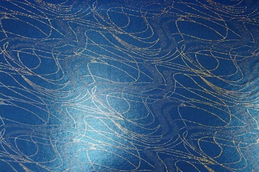 Glitter Lycra Swirl Kobaltblauw Soys Kantjeboord
