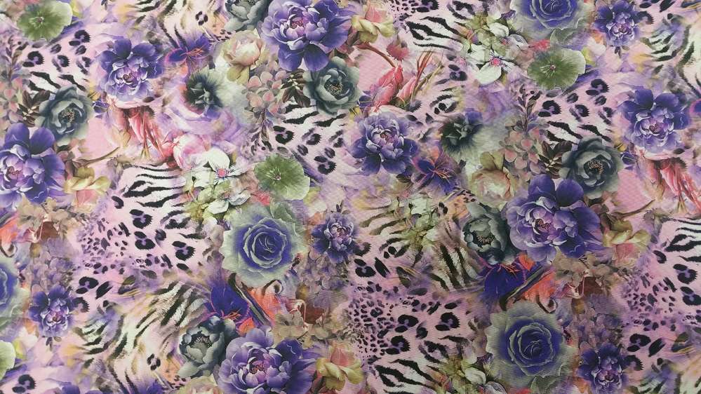 Mesh Bloemen Paars Soys Kantjeboord