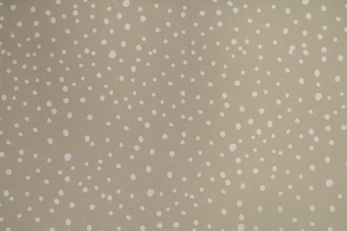 Katoen Poplin Print Mini Dots Khaki Soys Kantjeboord