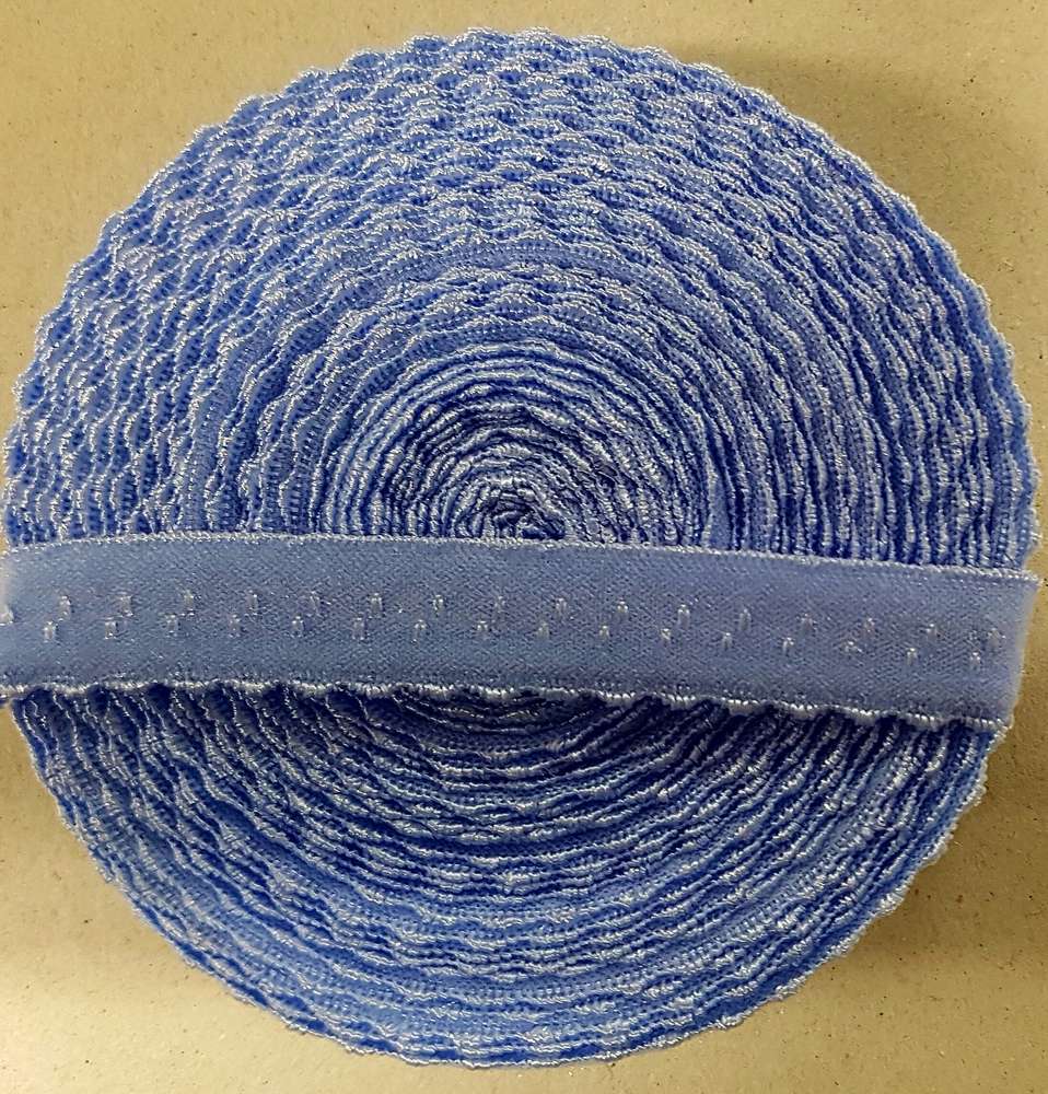 Picot Denimblauw Kartel Glimmend Soys Kantjeboord