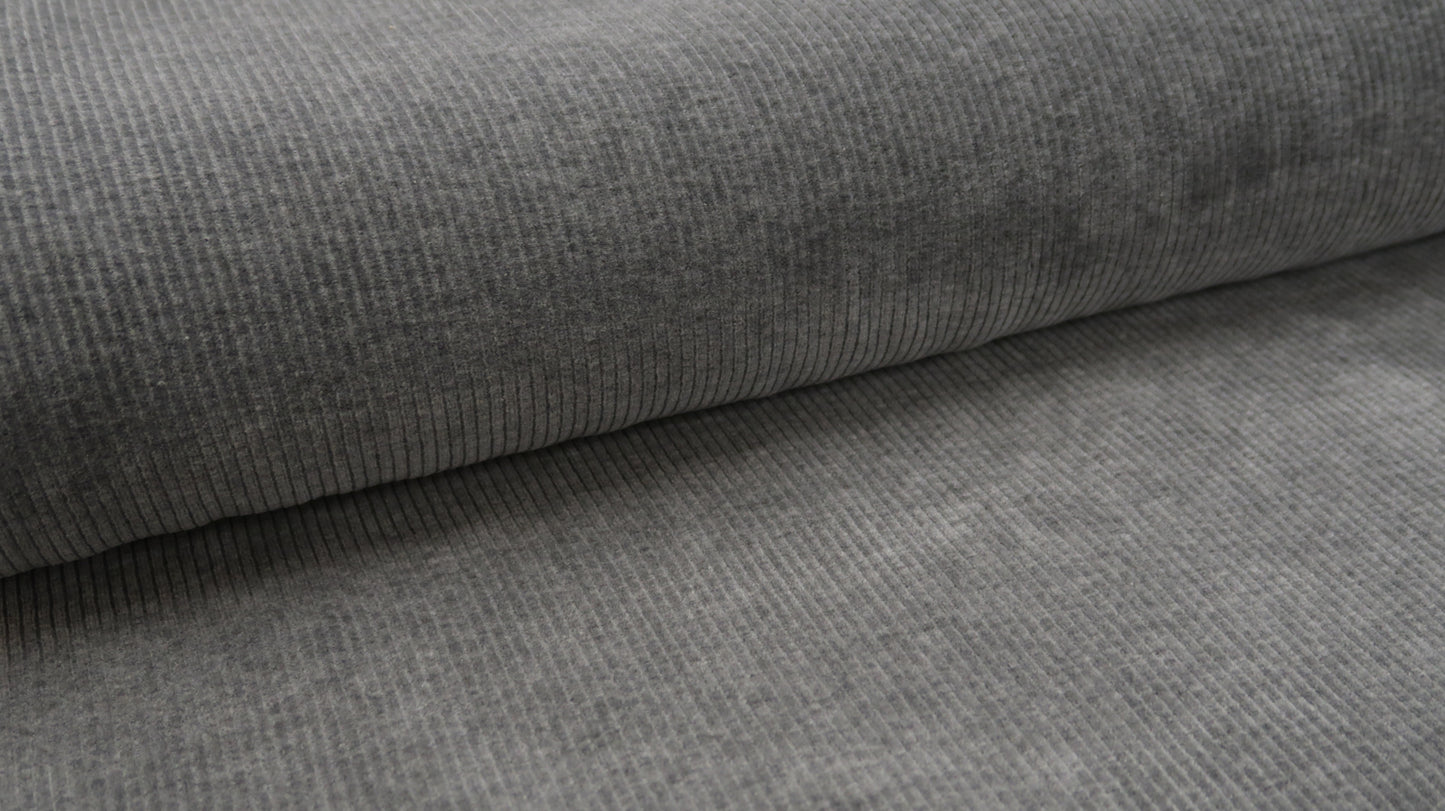 Jersey Cord Florida Mid Grey Melange