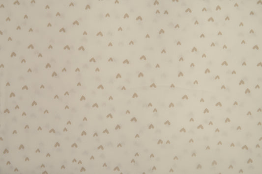 Katoen Poplin Print Mini Heart ecru