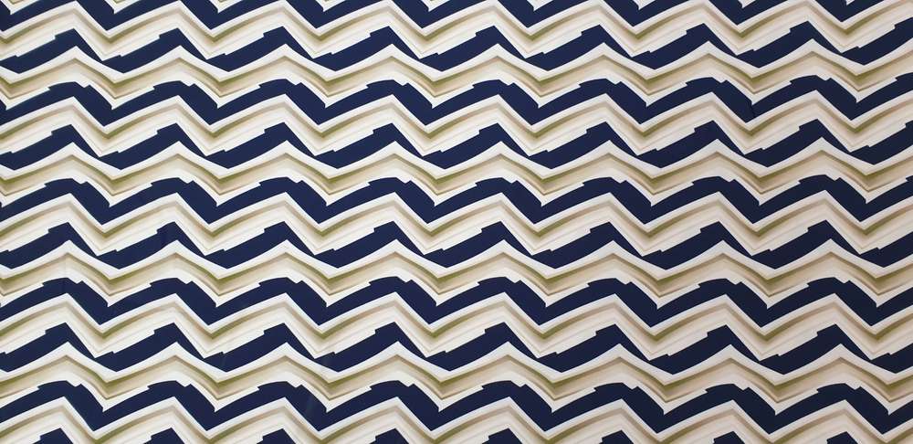 Badpakken Lycra Chevron Blauw Beige Soys Kantjeboord