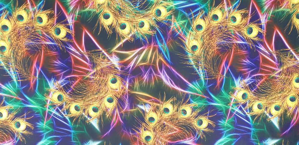 Badpakken Lycra Holografische Pauwenveren Soys Kantjeboord