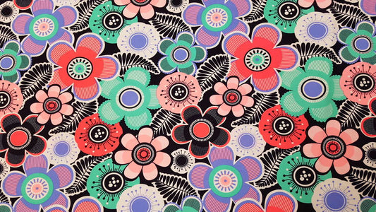 Badpakken Lycra Retro Bloemen Soys Kantjeboord