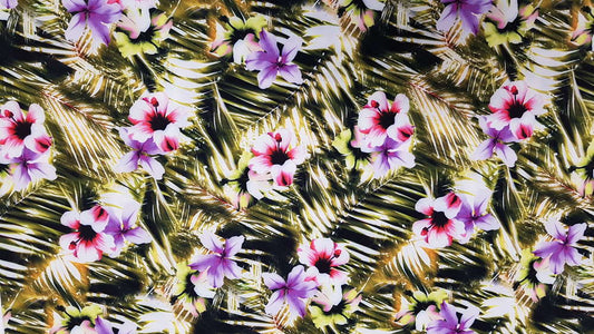 Badpakken Lycra Tropische Hibiscus Soys Kantjeboord