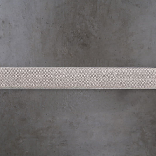 Elastisch Omvouw Glimmend Beige Soys Kantjeboord