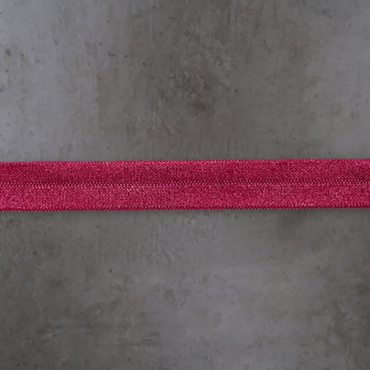 Elastisch Omvouw Glimmend Bordeaux Soys Kantjeboord