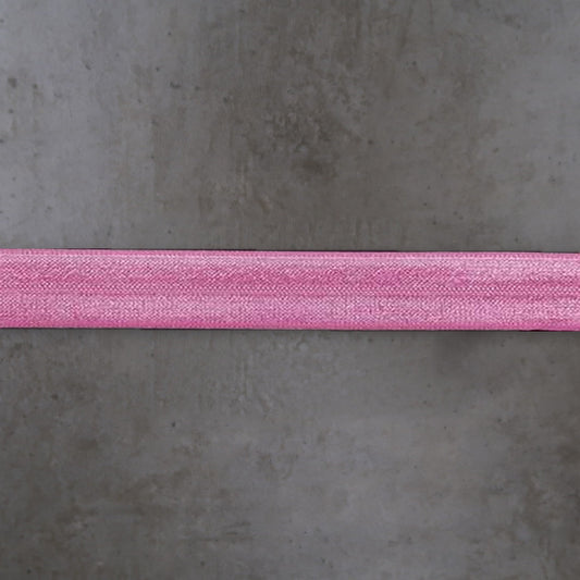 Elastisch Omvouw Glimmend Roze Soys Kantjeboord