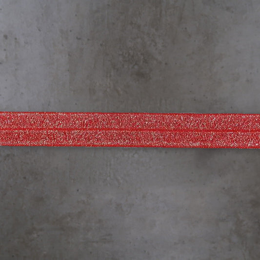 Elastisch Omvouw Glitter Rood Soys Kantjeboord