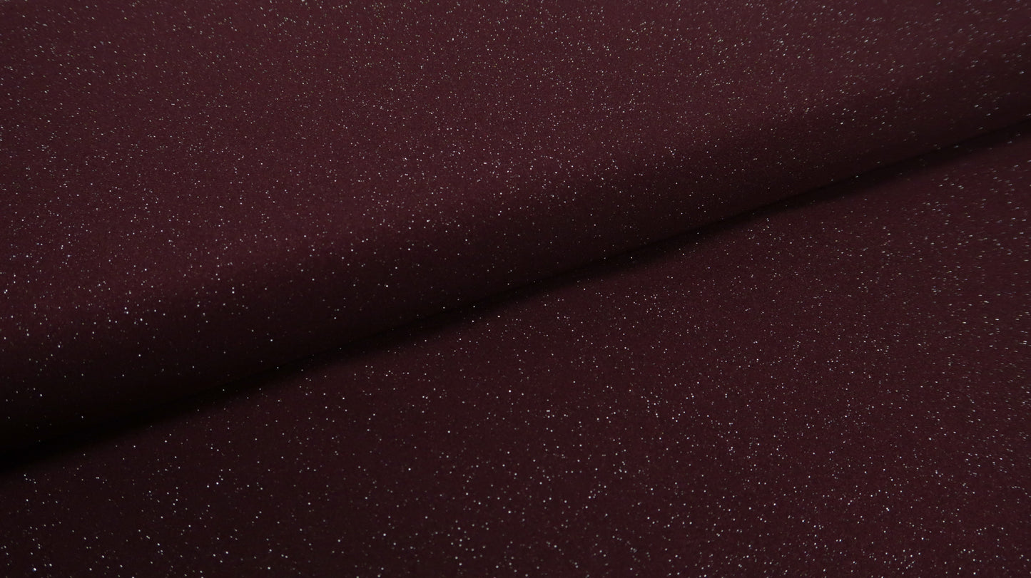 Glitter Lycra Midnight Bordeaux Soys Kantjeboord
