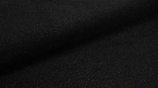 Glitter Lycra Midnight Zwart Soys Kantjeboord