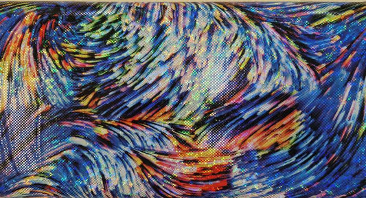 Glitter Lycra Penseelstreken Multi Soys Kantjeboord
