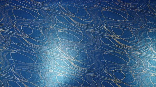 Glitter Lycra Swirl Kobaltblauw Soys Kantjeboord