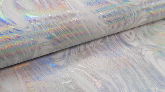 Glitter Lycra Zilver Swirl Soys Kantjeboord