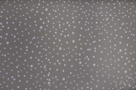 Katoen Poplin Print Mini Dots Grey Soys Kantjeboord
