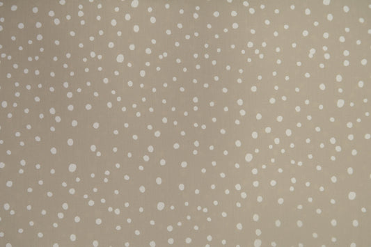 Katoen Poplin Print Mini Dots Khaki Soys Kantjeboord