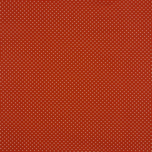 Katoen Poplin Print Mini Dots Terracotta Soys Kantjeboord