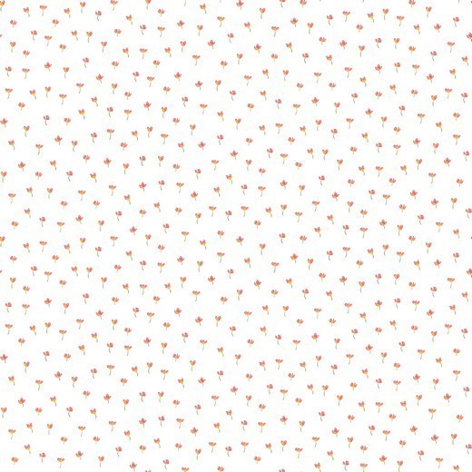 Katoen Poplin Print Mini Flowers Cream Soys Kantjeboord