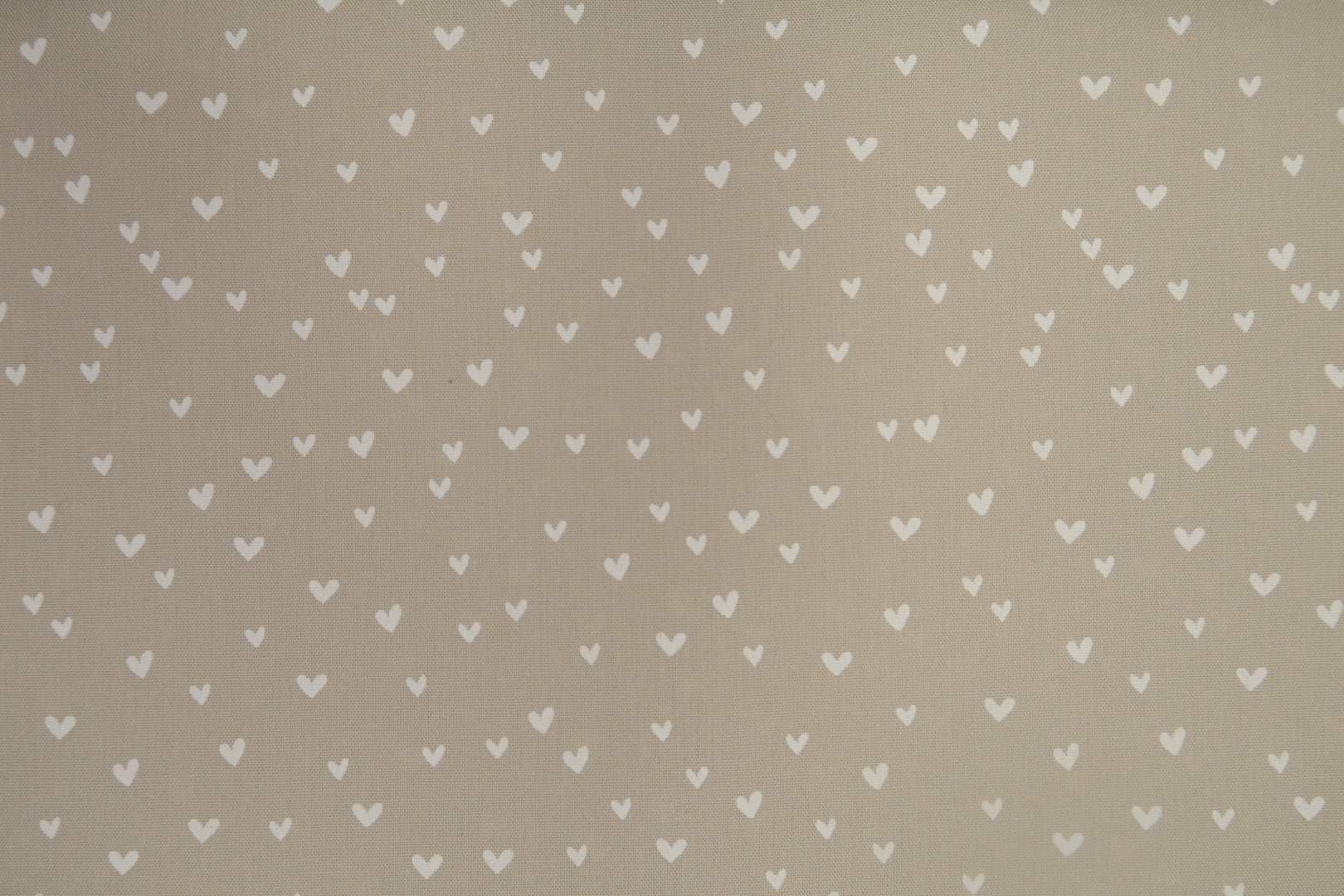 Katoen Poplin Print Mini Heart Khaki Soys Kantjeboord