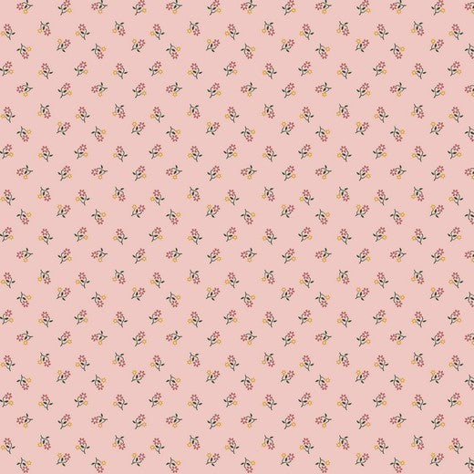 Katoen Poplin Print Mini Roses Dusty Pink Soys Kantjeboord