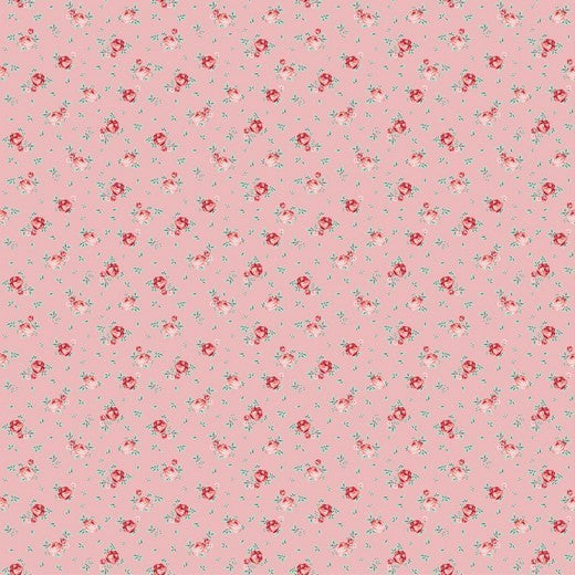 Katoen Poplin Print Roses Pink Soys Kantjeboord