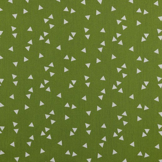 Katoen Poplin Print Triangles Green Soys Kantjeboord
