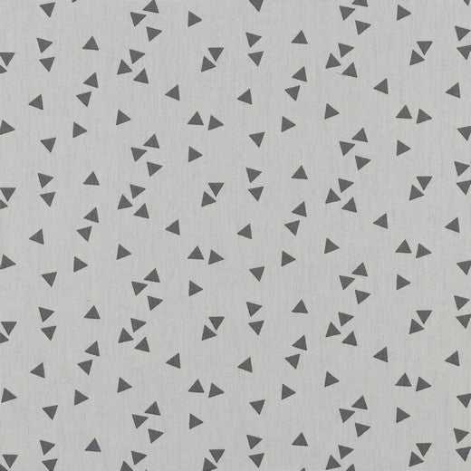 Katoen Poplin Print Triangles Grey Soys Kantjeboord