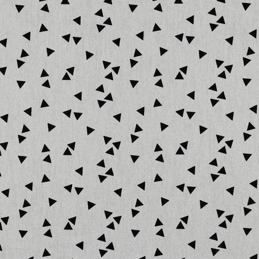 Katoen Poplin Print Triangles White Soys Kantjeboord