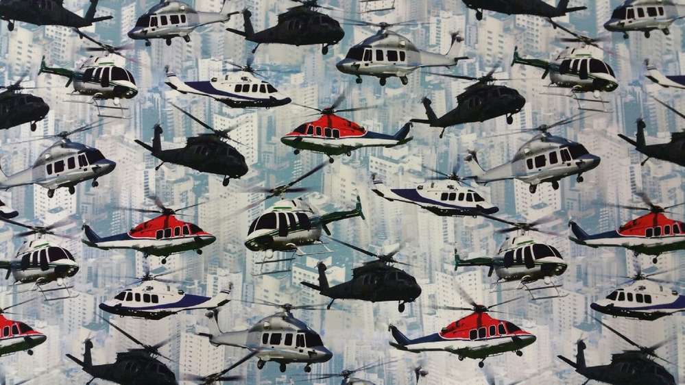 Katoenen Lycra Helikopters Soys Kantjeboord