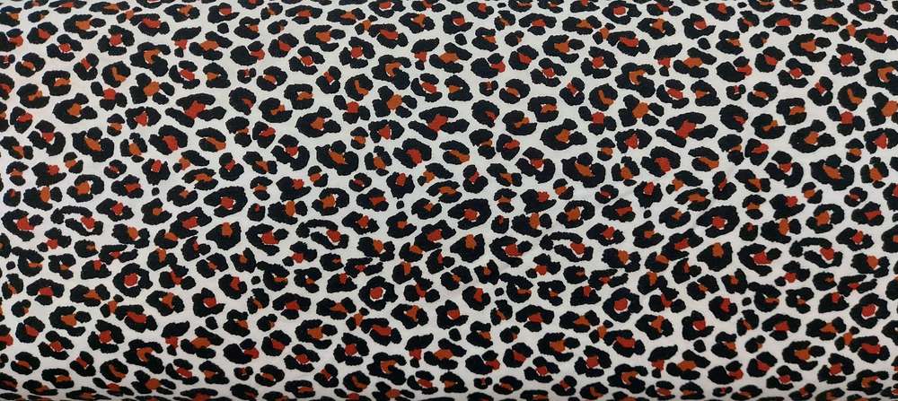 Katoenen Lycra Luipaardprint Soys Kantjeboord