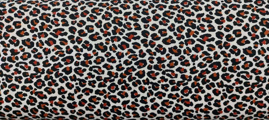 Katoenen Lycra Luipaardprint Soys Kantjeboord