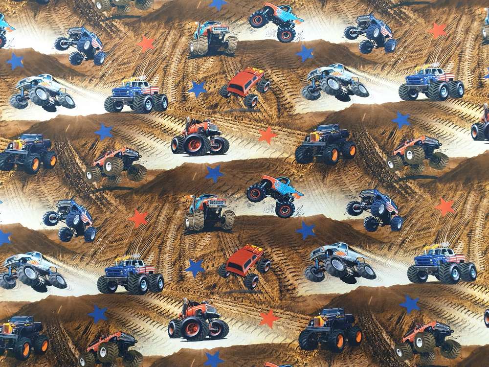 Katoenen Lycra Monstertrucks Soys Kantjeboord