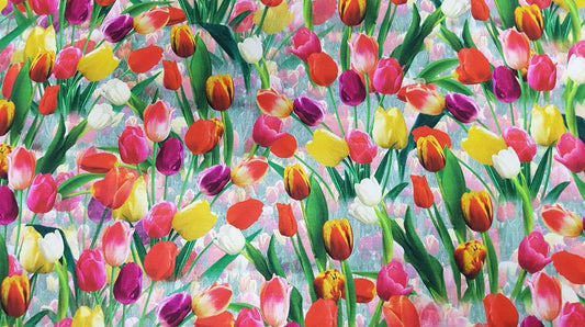 Katoenen Lycra Tulpen Soys Kantjeboord