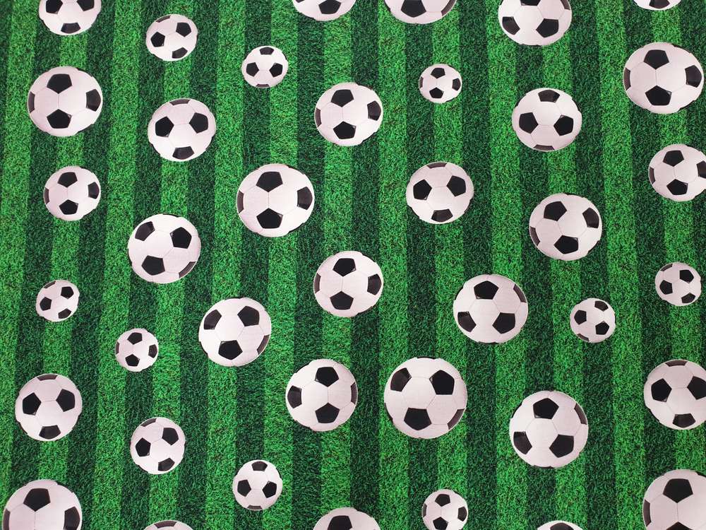 Katoenen Lycra Voetbal op Gras Soys Kantjeboord