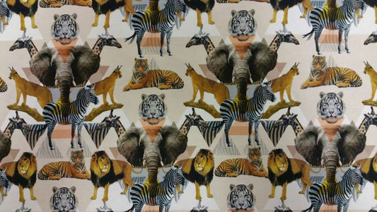 Katoenen Lycra Wilde Dieren Soys Kantjeboord