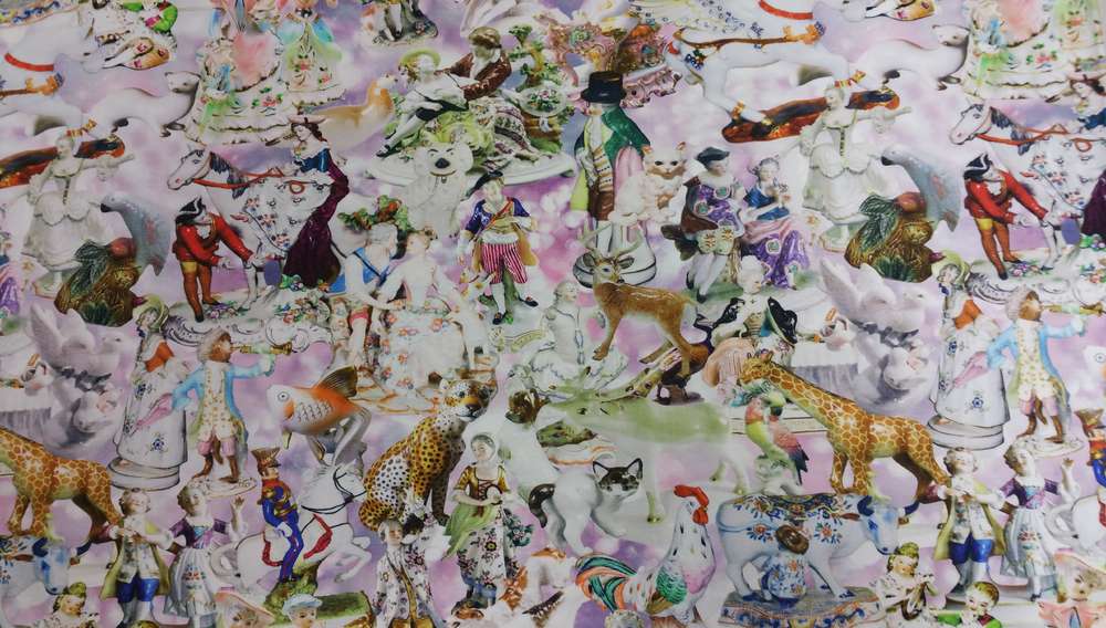 Katoenen Lycra Zachte Dieren Collage Soys Kantjeboord