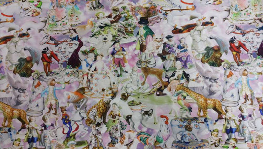 Katoenen Lycra Zachte Dieren Collage Soys Kantjeboord