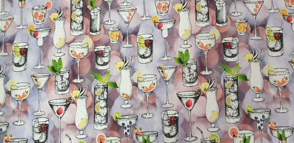 Katoenen Lycra Zomerse Cocktails Soys Kantjeboord