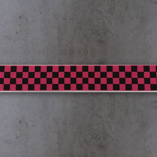 Taille Elastiek Breed Roze Zwart Geblokt Soys Kantjeboord