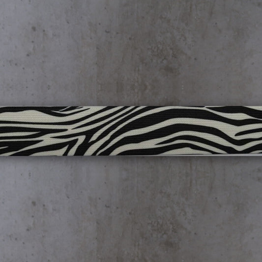 Taille Elastiek Breed Zwart Wit Zebra Soys Kantjeboord